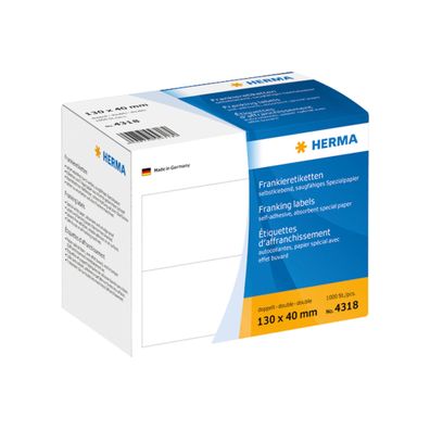 Herma Frankieretiketten 130 x 40 mm doppelt 1000 Etik. o Abziehlasche
