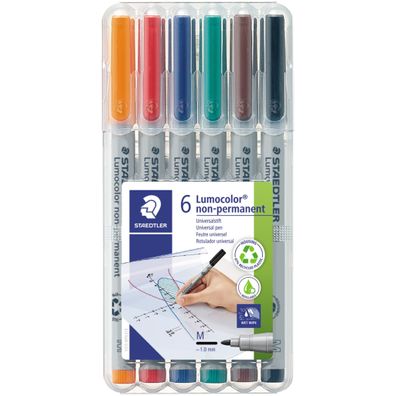 Staedtler Folienstift Lumocolor nonperm.M 6ST