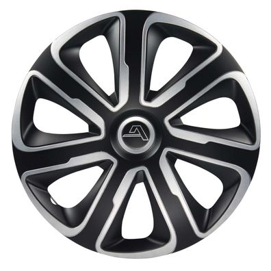 4x Alcar Radkappen 14 Zoll Radzierblenden Radblenden Livorno Silber Dark Für