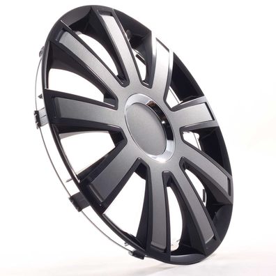 4x Radkappen 14 Zoll Radzierblenden Radblenden Flash Viii Schwarz / Grau Für Citroen