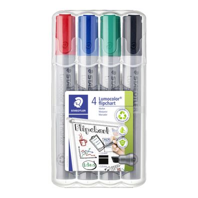 Flipchartmarker Lumocolor® 356 2-5mm farbig sortiert 4 St./Pack
