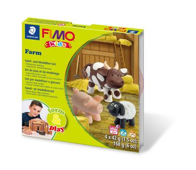 Staedtler Set Mod. masse Fimo kids F&P Farm