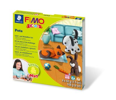 Staedtler Set Mod. masse Fimo kids F&P Pets