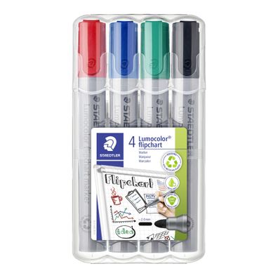 Flipchartmarker Lumocolor® 356 2mm farbig sortiert 4 St./Pack