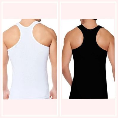 3 Pack Herren Unterhemden Rambo Doppelripp Muskelshirt %100 Baumwolle K-74