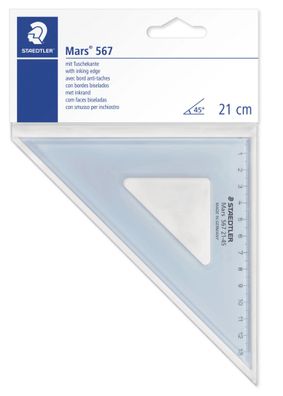 Staedtler Zeichendreieck 21cm 45/45 Gr. tr. bl