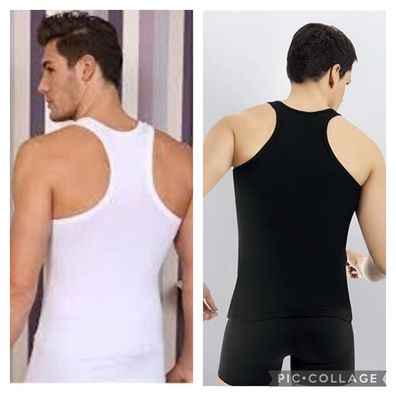 2 Pack Premium Herren Unterhemden Rambo Muskelshirt Baumwolle K-5