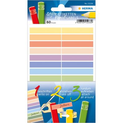 Herma Stifteetiketten 10 x 46 mm 10 Farben 3 Bl 60 Etik