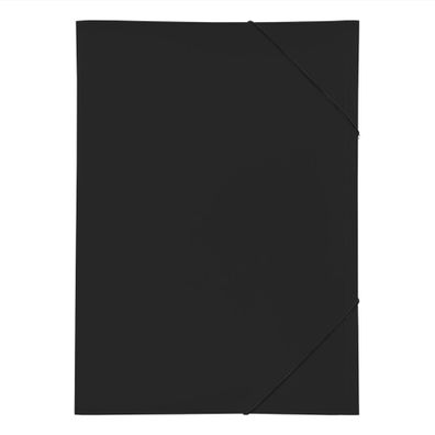 Pagna Gummizugmappe A3 PP 3 Einschlagklappen schwarz