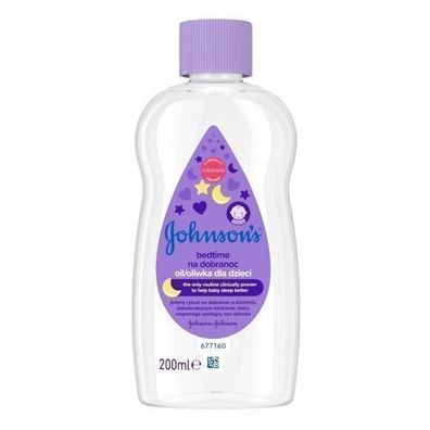 Johnson & Johnson Baby Nachtpflegeöl, 200 ml - Sanfte Beruhigungsformel für Baby