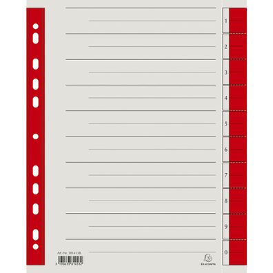Trennblatt Mikroperf 230g/qm rot