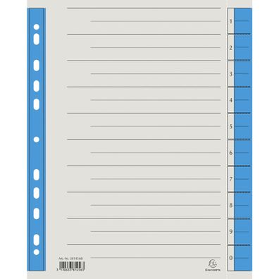 Trennblatt Mikroperf 230g/qm blau