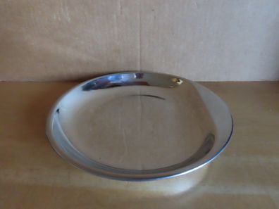 Schüssel Metallschale Gebäckschale rund silbern ca. 2,1 cm H