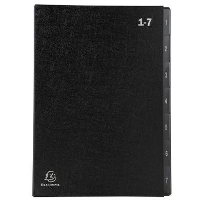 Pultordner 1-7 Hartpappe schwarz