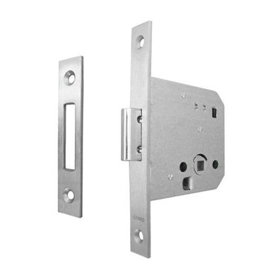 BMH 114 Riegelschloss WC Dornmaß 55 mm Schloss mit Schließblech