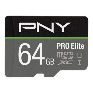 SD MicroSD XC Card 64GB PNY Pro Elite R100MB/s W60MB/s reta