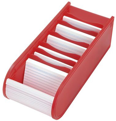 WEDO Karteibox A8 500 gefüllt rot
