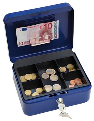 WEDO Geldkassette Gr.2 bl 20,0x16,0x9,0cm mit Clip