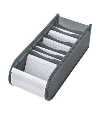 WEDO Karteibox A8 500 gefüllt grau