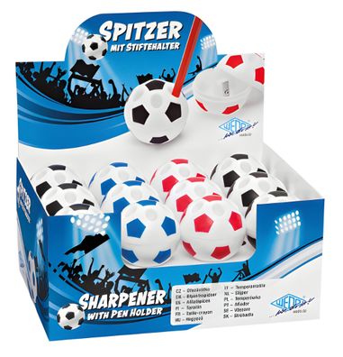 Wedo Spitzdose einfach Fußball f. sortiert mit Stiftehalter