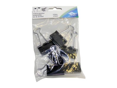 WEDO Klemmer Foldback 32mm sw 6 St. SB-Beutel