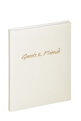 Pagna Gästebuch 19x26cm Prägung englisch 192S weiß