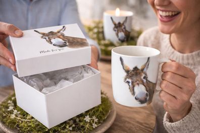 Becher Donkey Gonzo - Charmanter Esel-Kaffeebecher 300ml mit Geschenkbox