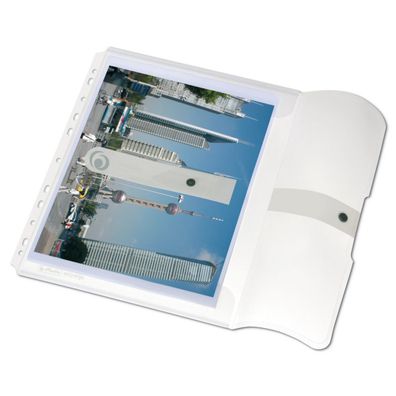 HLZ Dokumententasche PP Druckknopf A4 transp farblos gelocht