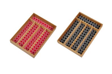 Besteckkasten aus Bambus 35x25x5cm Besteckeinsatz Schubladeneinsatz Besteckbox