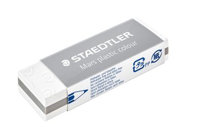Radierer Mars® plastic colour hellgrau, PVC, 65 x 13 x 23 mm, 20 Sück