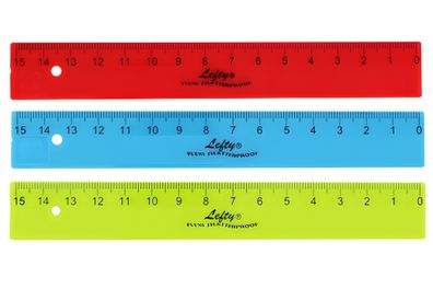 WEDO Lineal 15 cm f. Linkshänder KUM L1 Lefty Flexi f. sort