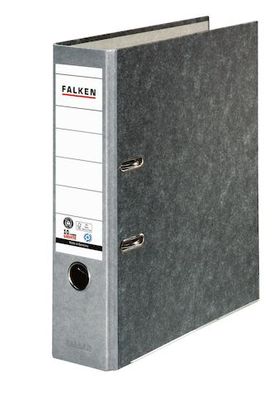 Falken FALKEN Recycling-Wolkenmarmor-Ordner A4, grauer Rücken 80mm