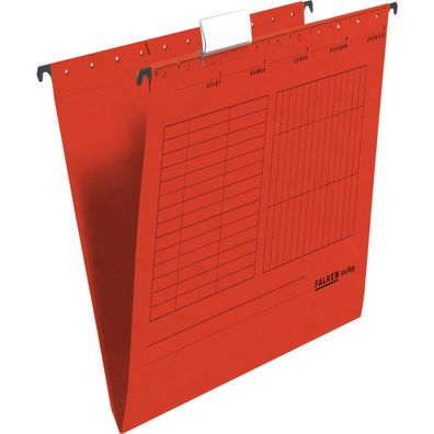 Falken Hängemappe - A4, 230 g/qm, seitlich offen, rot