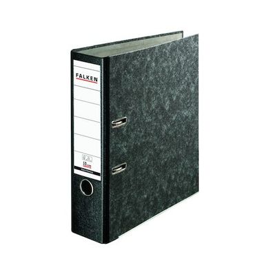 Recycling-Plus-Wolkenmarmor-Ordner A4, S80, mit Einsteckschild schwarz