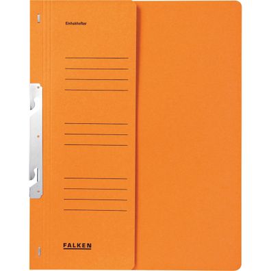 Einhakhefter A4, 250g/m² Manila 1/2 Vorderd., Behördenheftung orange