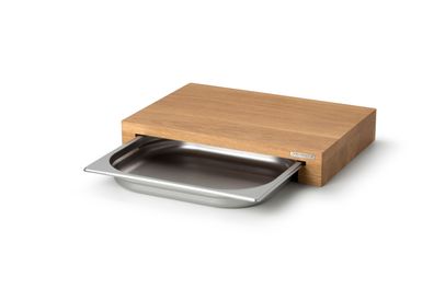 Continenta Schneidebrett mit Schublade, Eiche 39x27x6 cm 4110 4017167411002