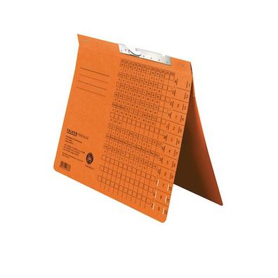 Pendelhefter, für A4, 320g/m² Manila-RC-Krt., kaufm. Heftung, orange
