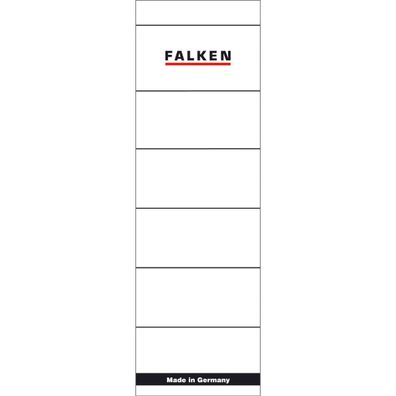 Rückenschild selbstklebend, kurz, breit, 60 x 190mm, 10er Poly weiß