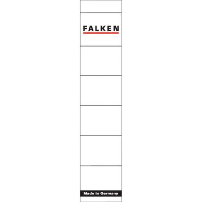 Rückenschild selbstklebend, kurz, schmal, 36 x 190mm, 10er Poly weiß
