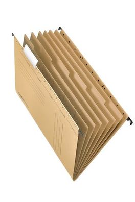 Projekt- und Personalmappen, 230g/m²-Kraftkarton 6 Trennblättern braun