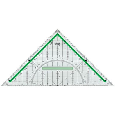 M+R Geometrie-Dreieck 22cm Green Line grün hinterlegt