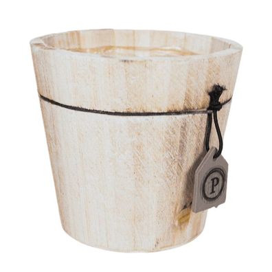 Dekorativer Pflanztopf in Holzoptik â?? Robuster Holztopf mit natérlicher Maserung â?