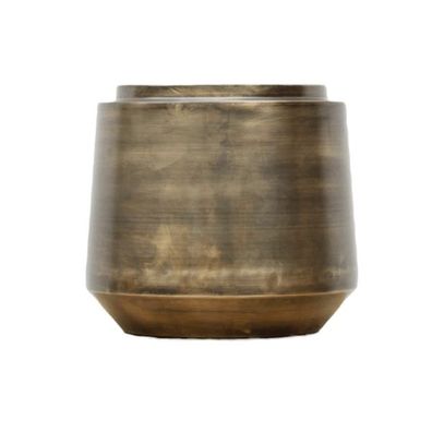 Pflanztopf Indigo Vintage Gold â?? D58cm x H51cm â?? Extra großer Blumentopf im Antik