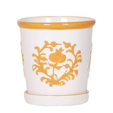 Malaga Blumentopf Orange ß9cm â?? Dekorativer Keramiktopf in sommerlichem Design â??