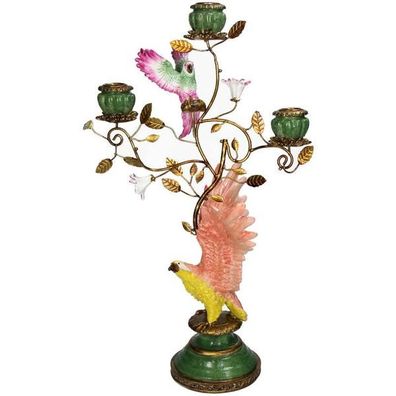Kerzenständer Adler â?? Bunt â?? 3 Kerzen â?? 27,5x19,5x46â?¯cm â?? Polyresin & Metal