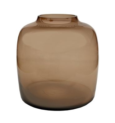 Vase Glas Bartica Taupe â?? Größe M â?? H25cm x W25cm â?? Robuste & elegante Glasvase
