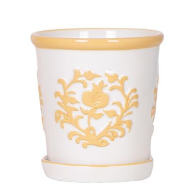 Topf Malaga Light Orange â?? ß9cm â?? Dekorativer Keramik-ßbertopf mit sommerlichem D