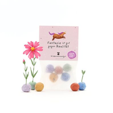 Blumenmurmeln im Tétchen Fantasie ist gut gegen Realität â?? 5 bunte Seedballs â?? Bi