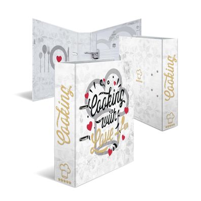 Herma Rezeptordner Karton A4, 7 cm Rückenbreite Cooking with Love