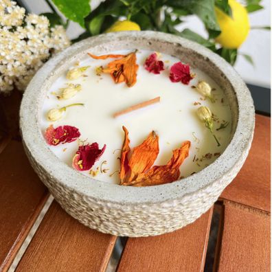 Limitierte Einzelstécke: Outdoor Citronella-Betonkerze â??Mugge Schreckâ?? â?? Handge